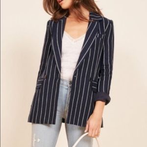 Reformation Pinstripe Blazer